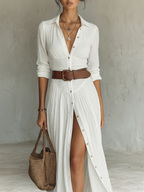 Cecilia | Abito Lino con Revers