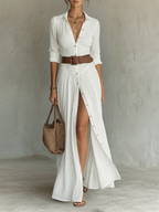 Cecilia | Abito Lino con Revers