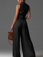 Zsófia | Jumpsuit Plissettato Nero