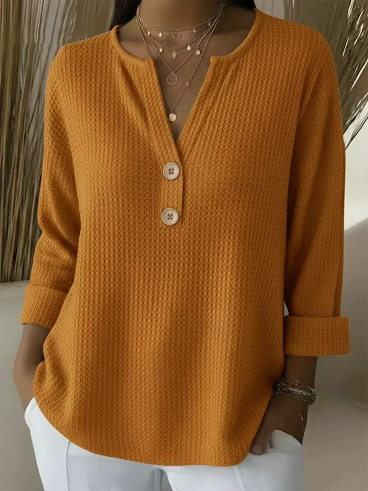Lucía | Maglietta Henley Bottoni