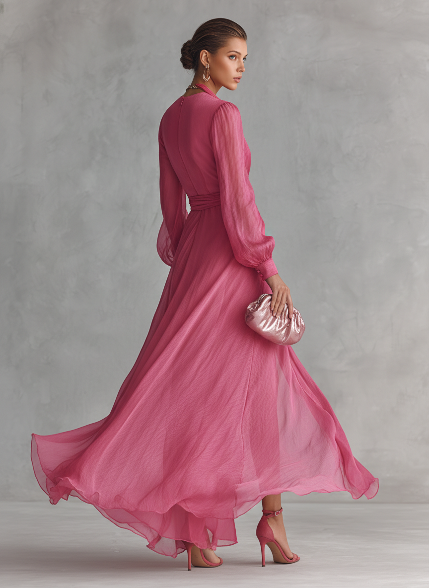 Noemi | Abito Chiffon con Perline