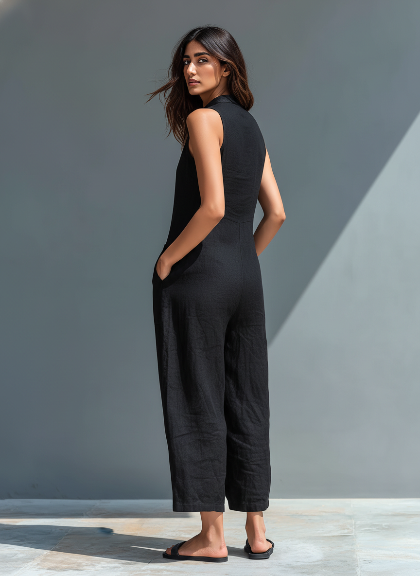 Silvia | Salopette Minimal Lino