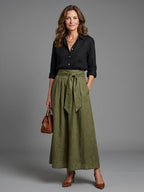 Vera | Set Blusa Nera e Gonna