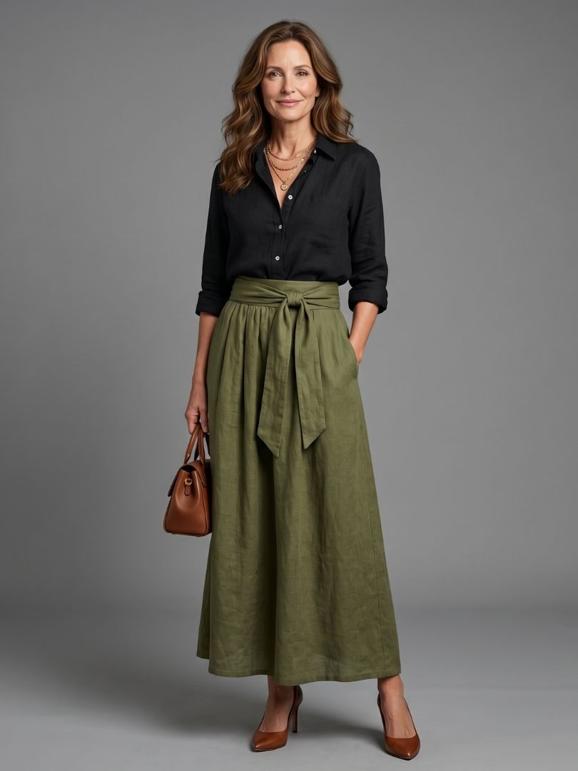 Vera | Set Blusa Nera e Gonna