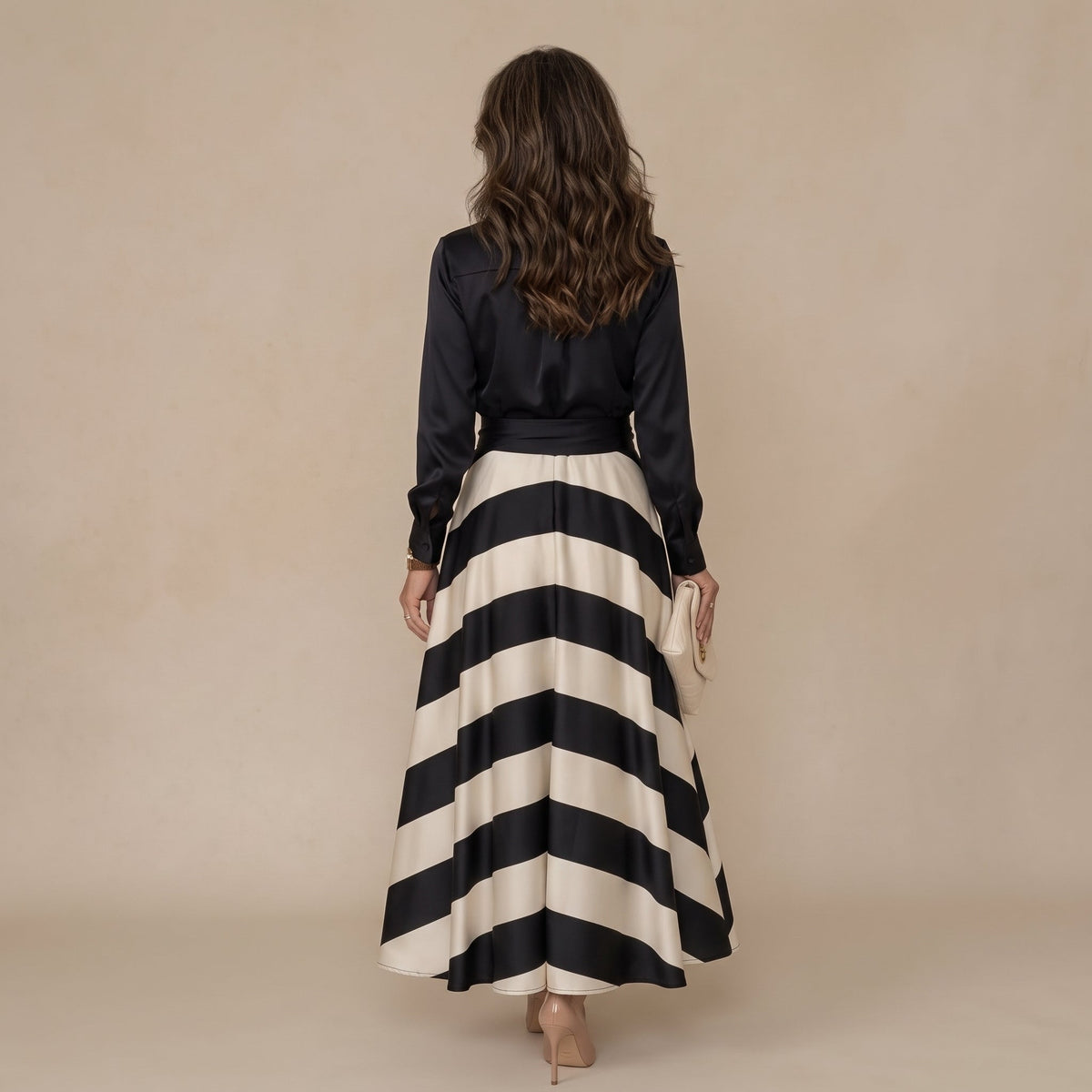 Victoria | Abito a Righe con Cintura
