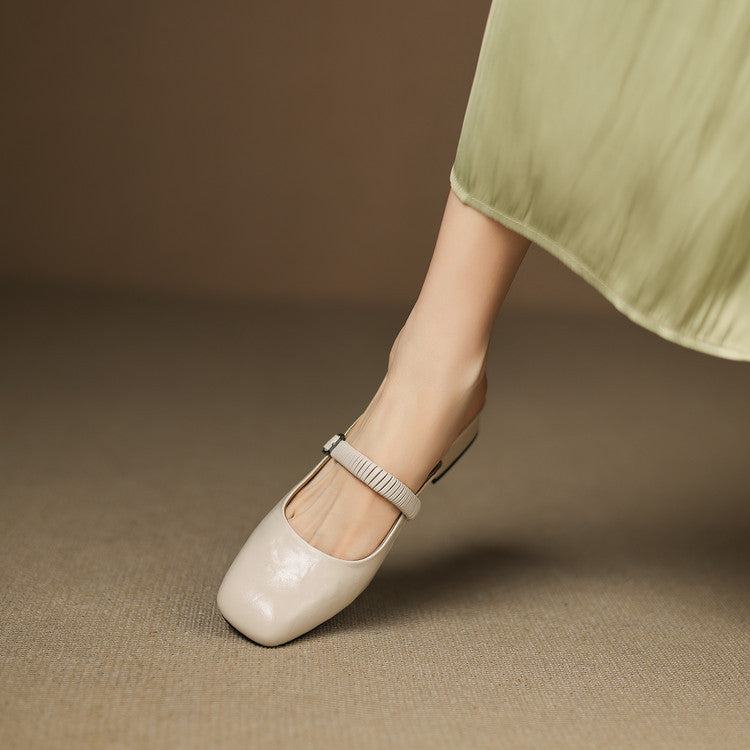 Novie | Mules Mary Jane in Pelle Genuina