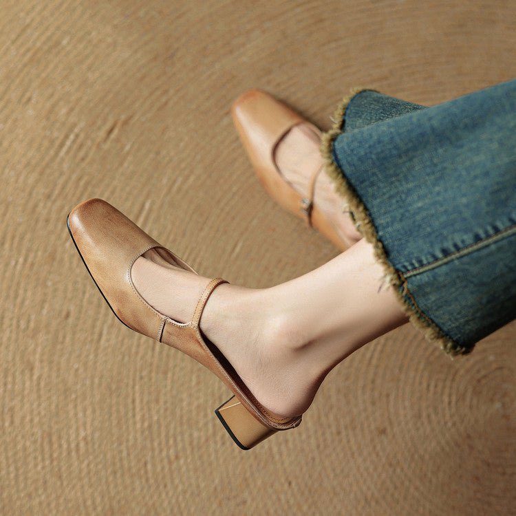 Mules in pelle genuina Esmer