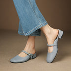 Novie | Mules Mary Jane in Pelle Genuina
