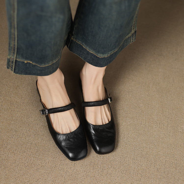 Novie | Mules Mary Jane in Pelle Genuina