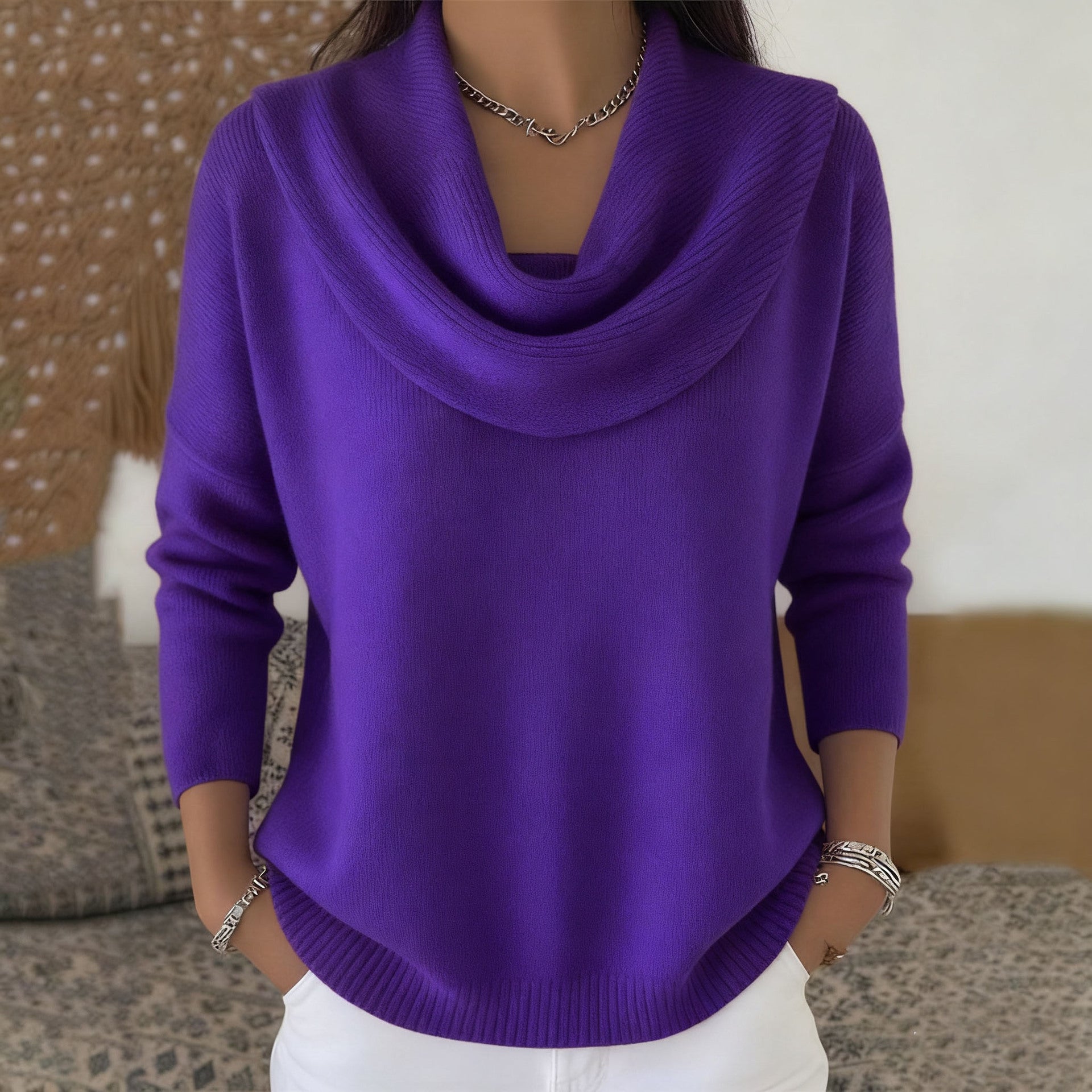 Julia | Maglieria Collo Drappeggiato