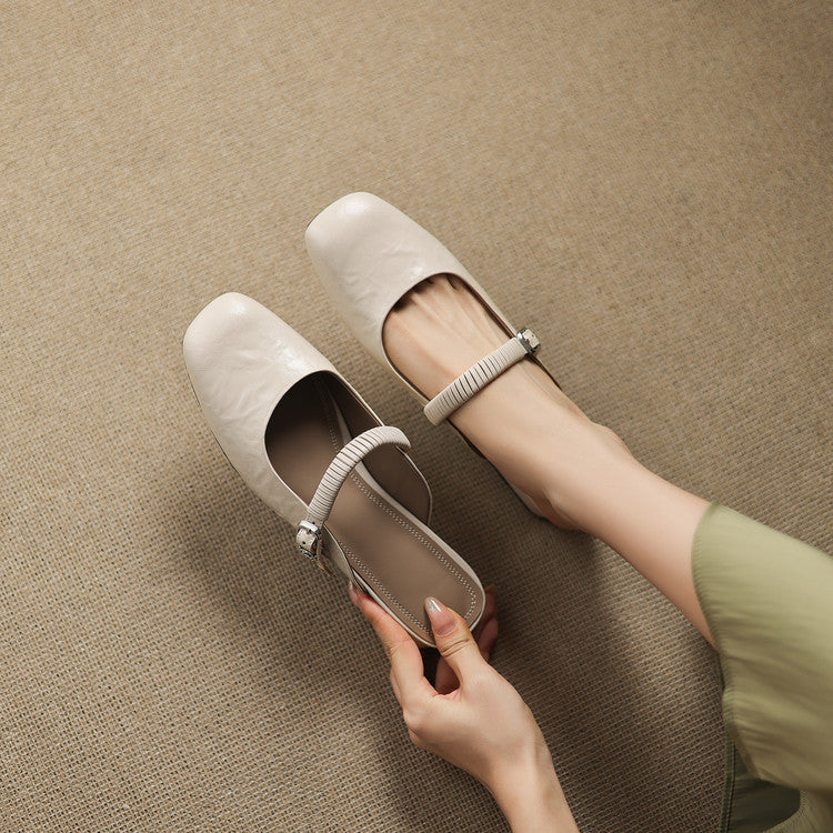 Novie | Mules Mary Jane in Pelle Genuina