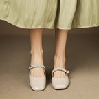 Novie | Mules Mary Jane in Pelle Genuina