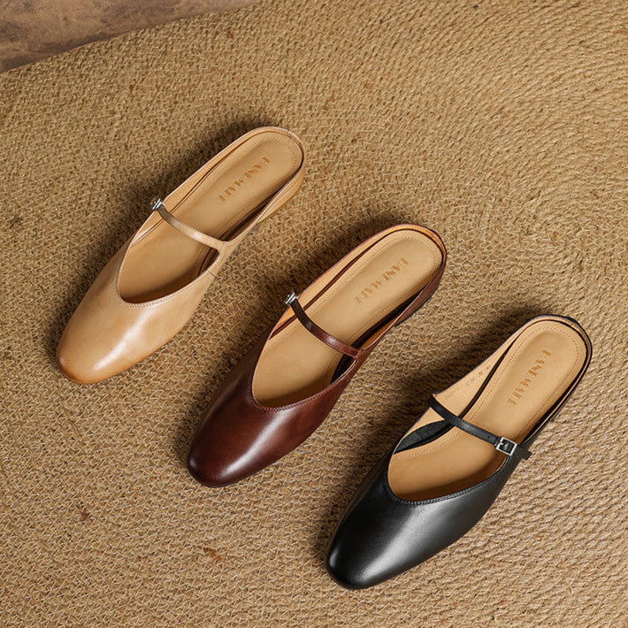 Mules in pelle genuina Merisa
