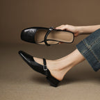 Novie | Mules Mary Jane in Pelle Genuina