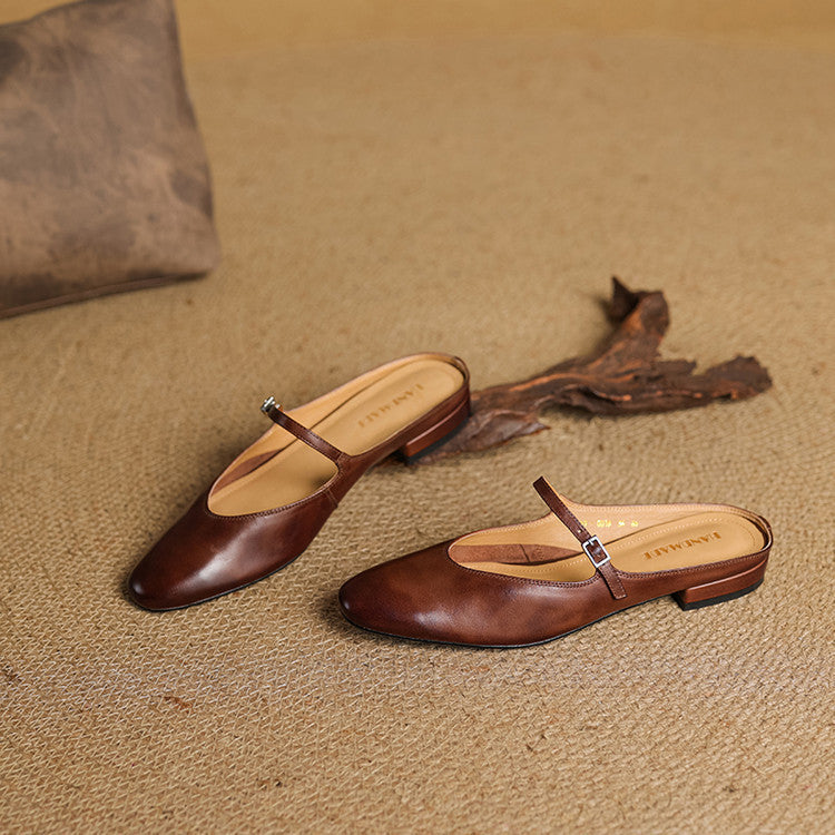 Mules in pelle genuina Merisa