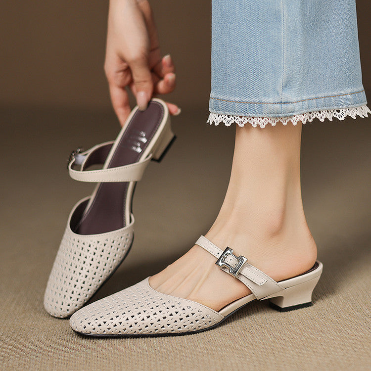 Ovia | Mules in Pelle Genuina