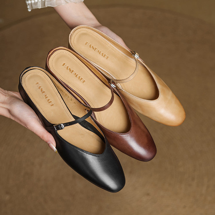 Mules in pelle genuina Merisa