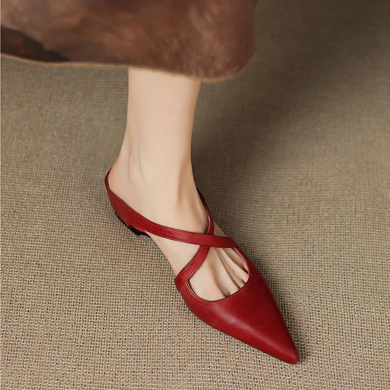 Aluna | Mules in pelle genuina