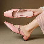 Kera | Mules Mary Jane in Pelle Genuina