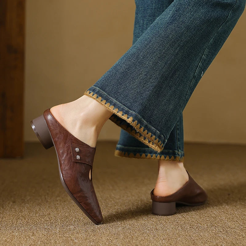 Agnit | Mules in Pelle Genuina