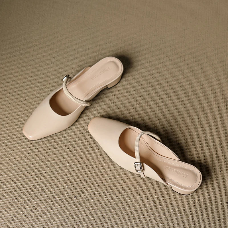 Kera | Mules Mary Jane in Pelle Genuina
