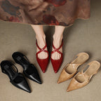 Aluna | Mules in pelle genuina