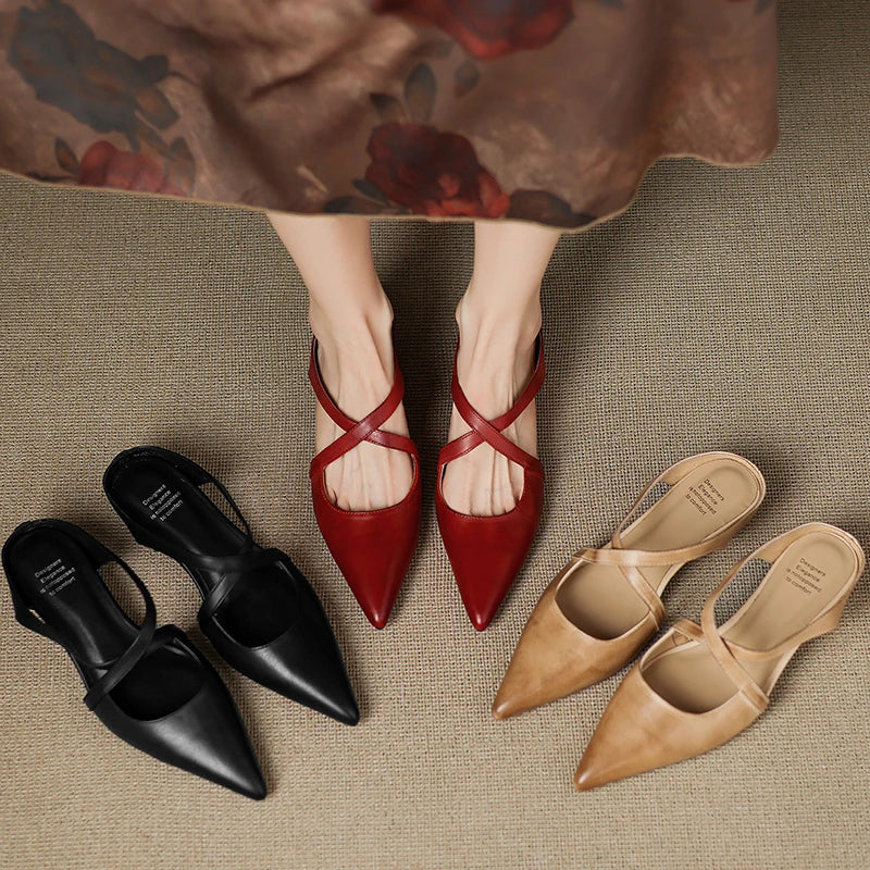 Aluna | Mules in pelle genuina