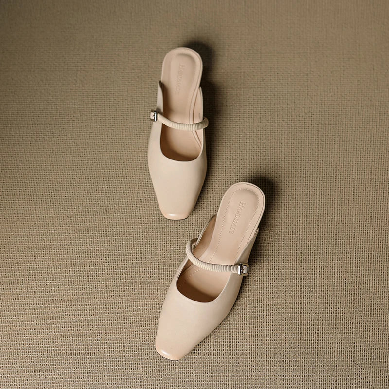 Kera | Mules Mary Jane in Pelle Genuina