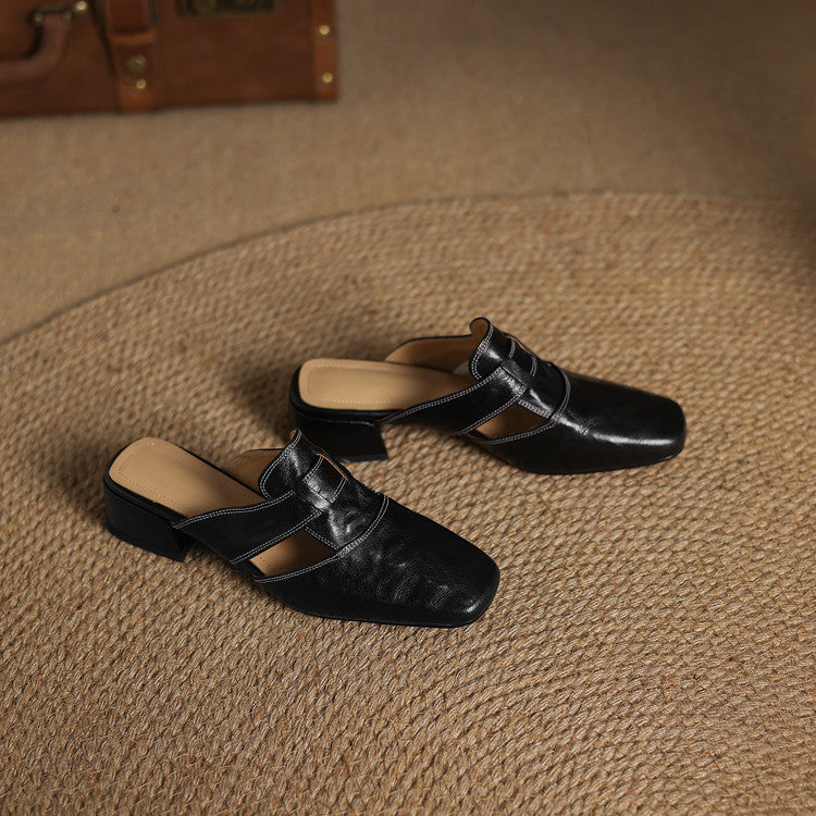 Mules in pelle genuina Ivora