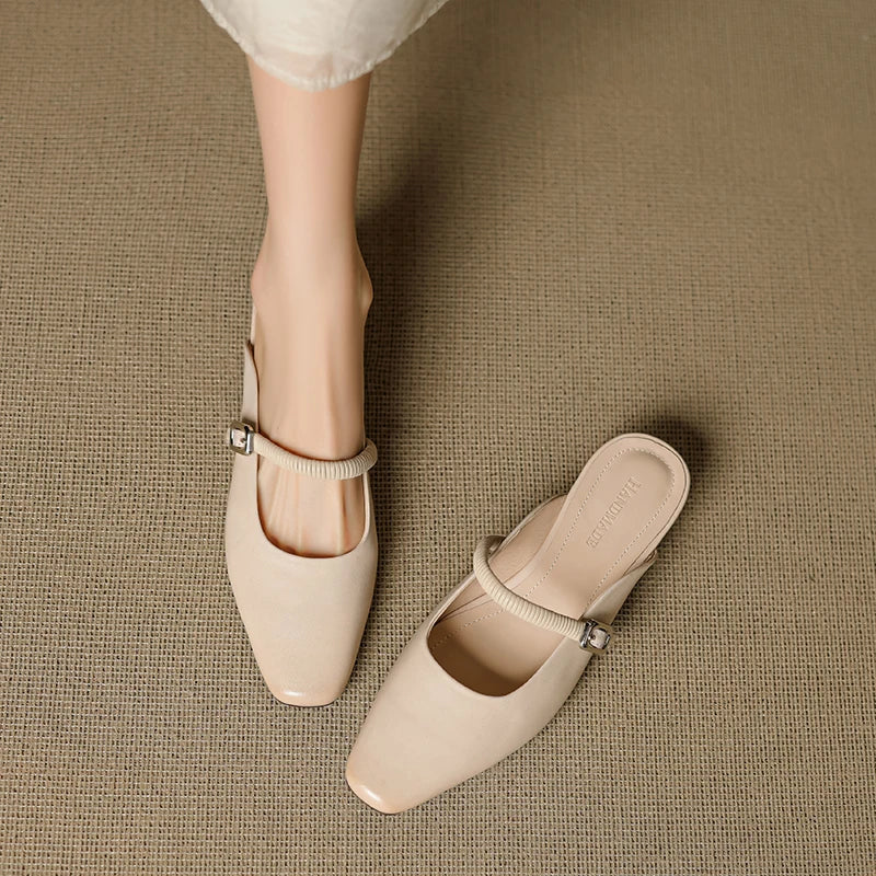 Kera | Mules Mary Jane in Pelle Genuina