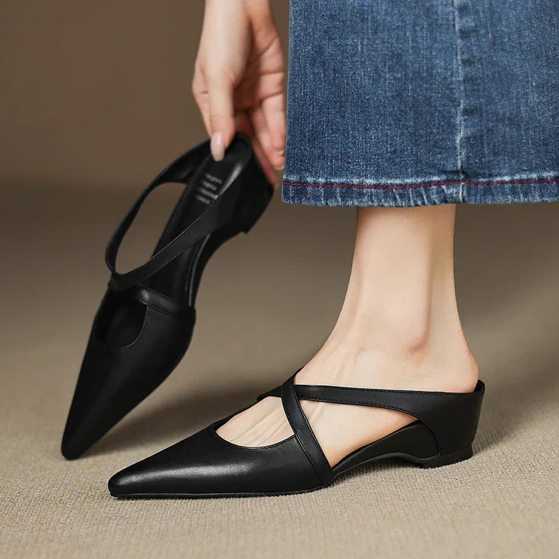 Aluna | Mules in pelle genuina