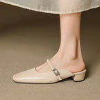 Kera | Mules Mary Jane in Pelle Genuina