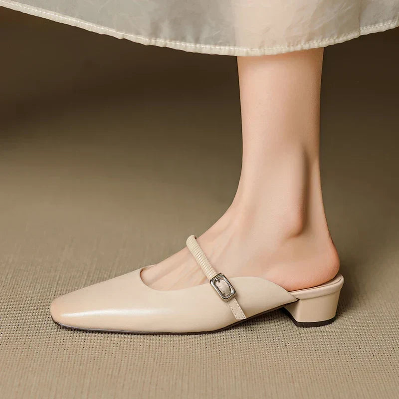 Kera | Mules Mary Jane in Pelle Genuina