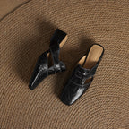 Mules in pelle genuina Ivora