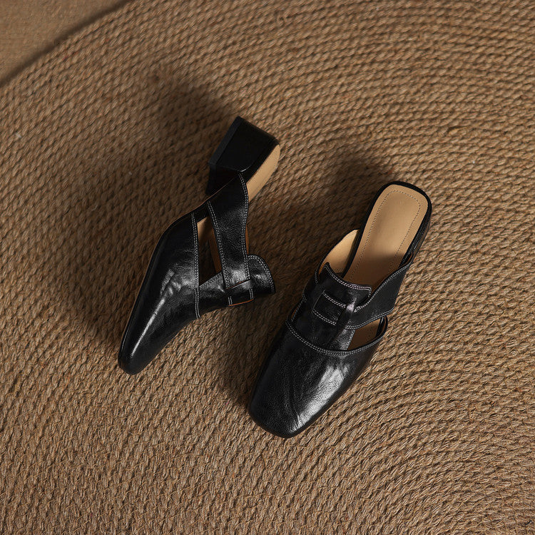 Mules in pelle genuina Ivora
