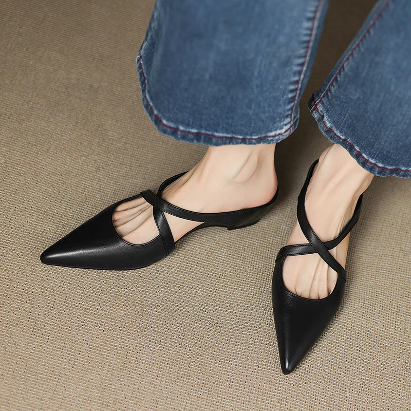 Aluna | Mules in pelle genuina
