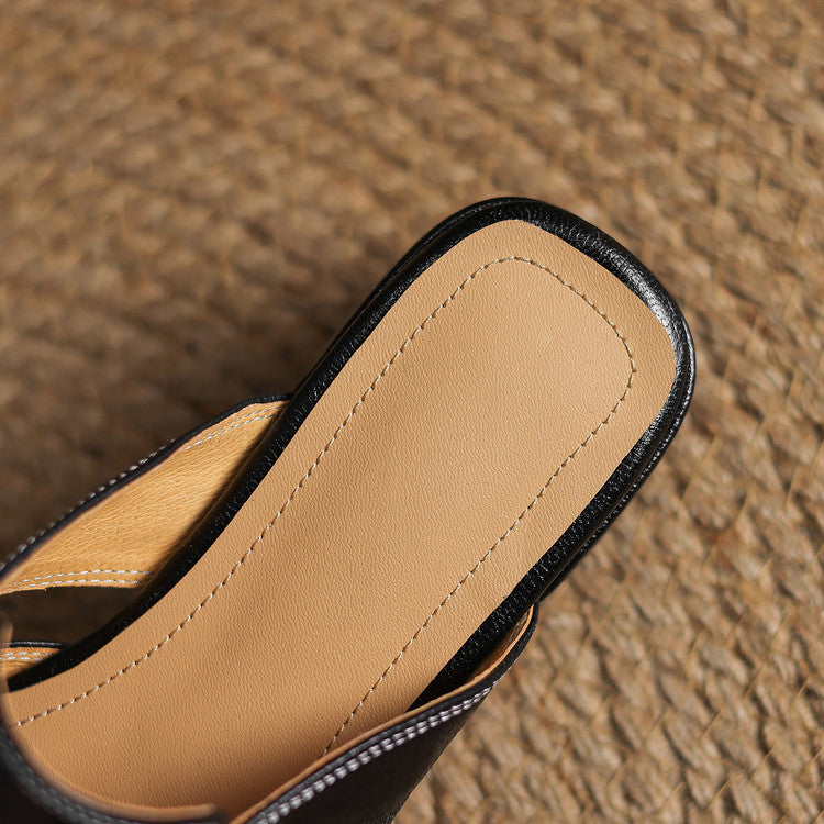 Mules in pelle genuina Ivora