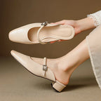 Kera | Mules Mary Jane in Pelle Genuina