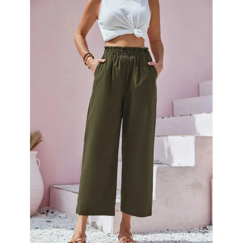 Soléa | pantaloni estivi in lino-cotone