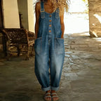 Mae | Salopette di cotone denim vintage con bretelle regolabili