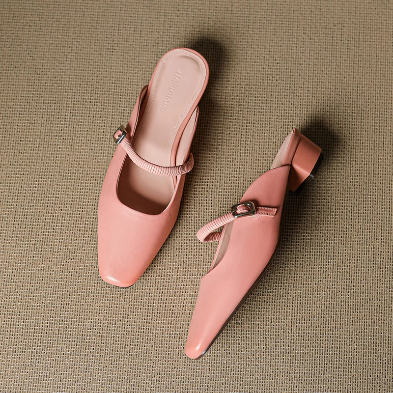 Kera | Mules Mary Jane in Pelle Genuina