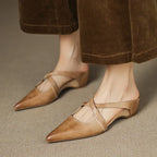Aluna | Mules in pelle genuina