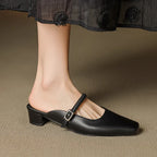 Kera | Mules Mary Jane in Pelle Genuina