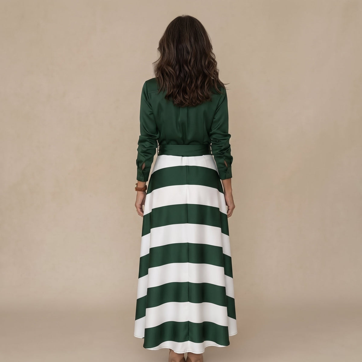 Victoria | Abito a Righe con Cintura