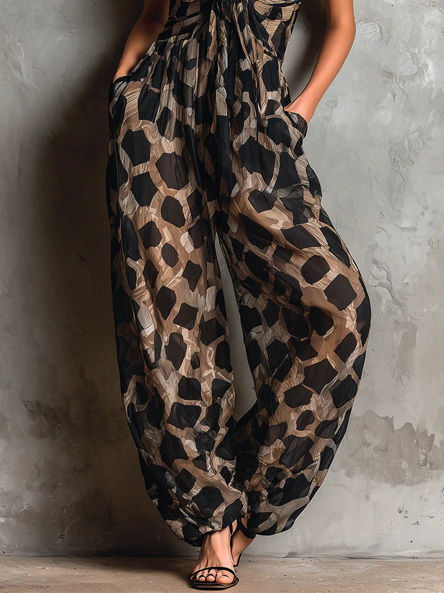 Roberta | Tuta Chiffon Animalier