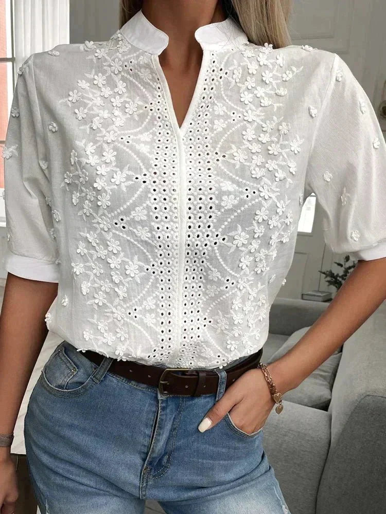 Laurine | Top Ricamato Elegante