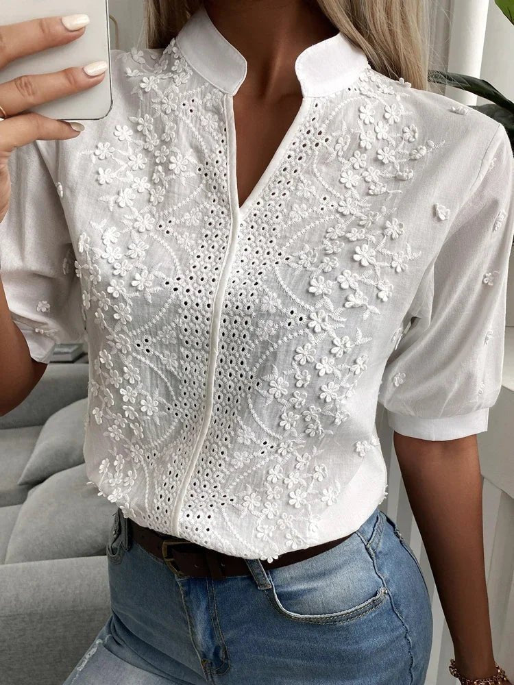 Laurine | Top Ricamato Elegante