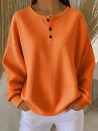 Milagros | Felpa Henley Gofrata
