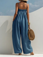 Monica | Tuta Denim a Gamba Larga