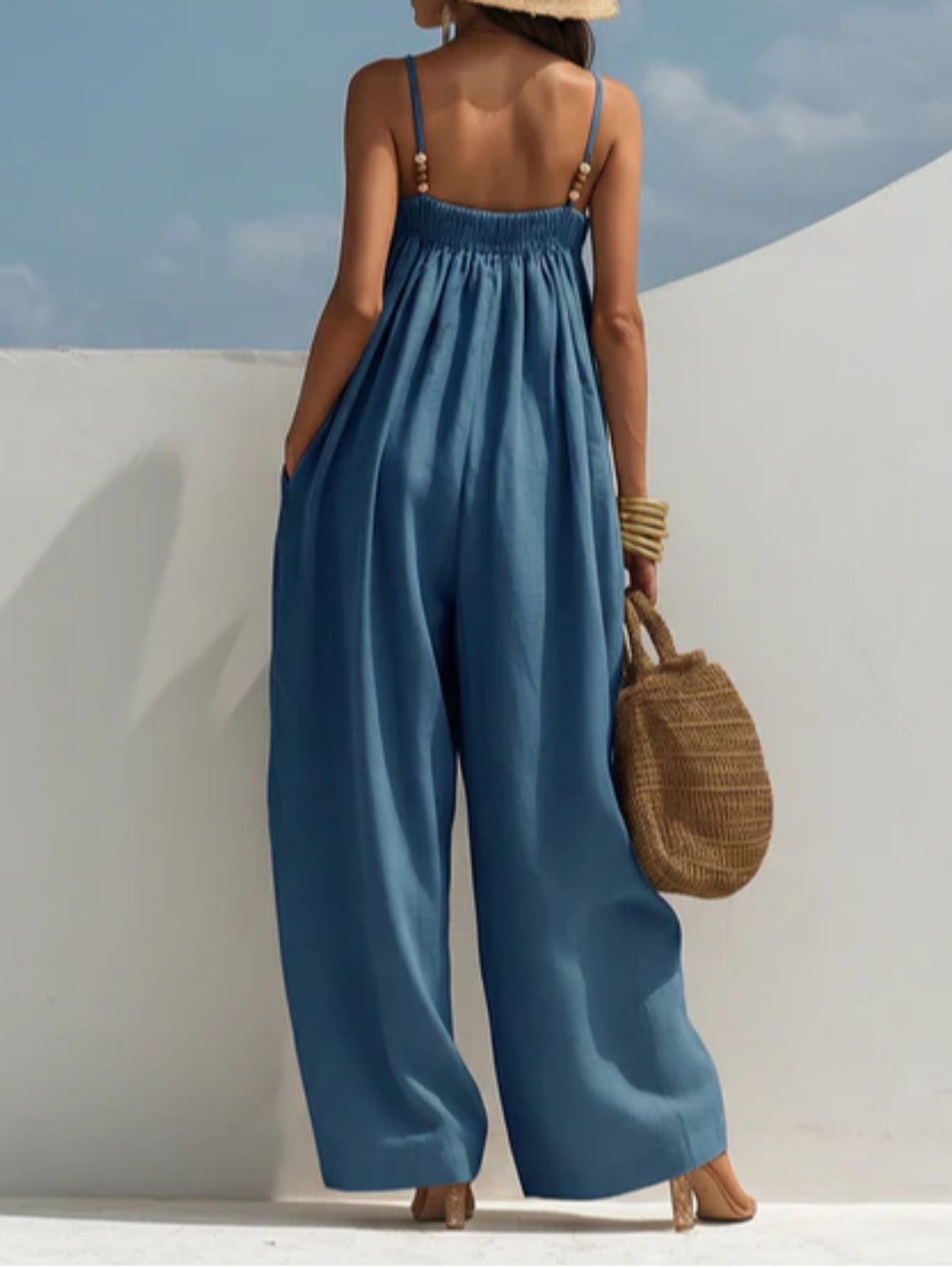 Monica | Tuta Denim a Gamba Larga
